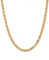 Macy's Cuban Link Chain Necklaces In Sterling Silver 18k Gold Plated Sterling Silver In Gold Over Silver