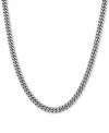 Macy's Cuban Link 24" Chain Necklace In Sterling Silver In Silver