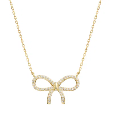 Macy's Cubic Zirconia 14k Gold Over Bow Necklace