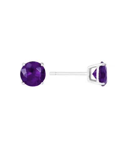 Macy's Cubic Zirconia 7mm Prong Stud Earrings In Purple