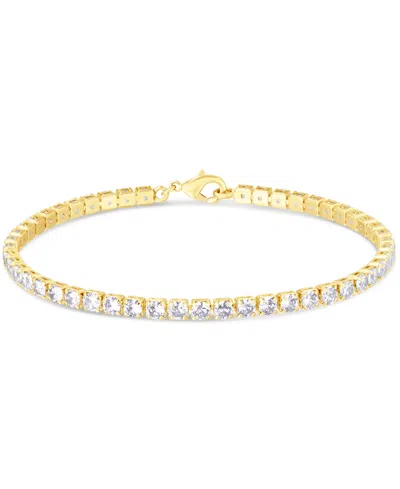 Macy's Cubic Zirconia (8.82 Ct. T.w.) Laydown Bracelet In Gold