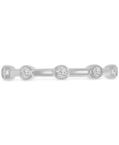 Macy's Cubic Zirconia Accent Ring (1/3 Ct. T.w.) In 14k Gold Over Sterling Silver