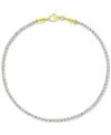 Macy's Cubic Zirconia All-around Tennis Bracelet In 10k Gold In Gold