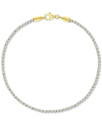 Macy's Cubic Zirconia All-around Tennis Bracelet In 10k Gold