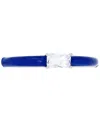 Macy's Cubic Zirconia & Blue Enamel Ring In Sterling Silver In Blue
