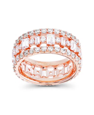 Macy's Cubic Zirconia Baguette And Round Eternity Ring In Gold