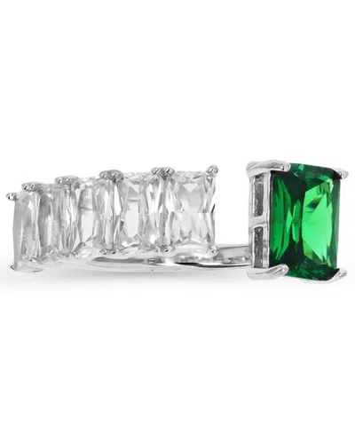 Macy's Cubic Zirconia Baguette Ring (2.31 Ct. T.w.) In Sterling Silver