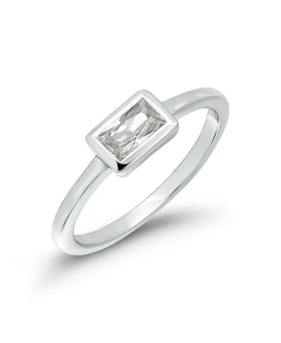 Macy's Cubic Zirconia Baguette Silver-tone Ring