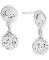 Macy's Cubic Zirconia Ball Drop Earrings In Sterling Silver (also Available In 14k Gold Over Sterling Silve In Silver