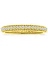 Macy's Cubic Zirconia Band Ring (5/8 Ct. T.w.) In 14k Gold Over Sterling Silver In Yellow