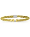 Macy's Cubic Zirconia Bangle Bracelet In 18" In Gold