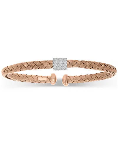 Macy's Cubic Zirconia Bangle Bracelet In 18" In Gold