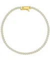 Macy's Cubic Zirconia Bezel-set Tennis Bracelet In 10k Gold In Gold