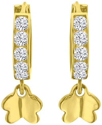Macy's Cubic Zirconia Butterfly Baby Huggie Earrings In Gold