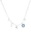Macy's Cubic Zirconia Charm Pendant Necklace (0.31 Ct. T.w.) In Sterling Silver (also In 14kk Gold Over Ste In Metallic