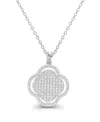 Macy's Cubic Zirconia Clover Necklace (1 1/5 Ct. T.w.) In Sterling Silver In Sterling Silver
