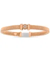 Macy's Cubic Zirconia Cluster Tubogas Cuff Bracelet In Gold
