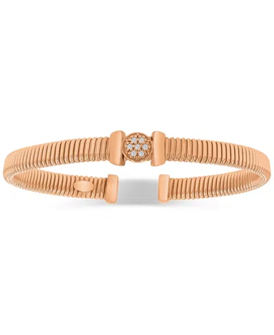 Macy's Cubic Zirconia Cluster Tubogas Cuff Bracelet In Gold