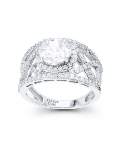 Macy's Cubic Zirconia Criss Cross Ring In Metallic