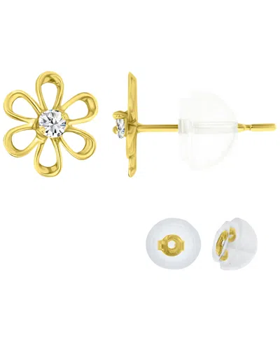 Macy's Cubic Zirconia Daisy Flower Stud Earring In Gold