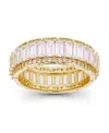 Macy's Cubic Zirconia Emerald And Baguette Cut Eternity Ring