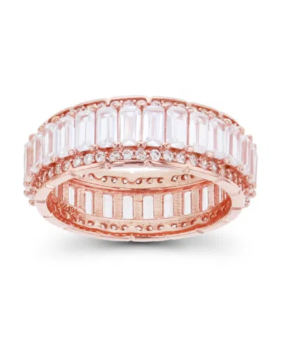 Macy's Cubic Zirconia Emerald And Baguette Cut Eternity Ring