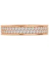 Macy's Cubic Zirconia Eternity Ring (1-7/8 Ct. T.w.) In 14k Rose Gold-plated Sterling Silver In Rose Gold