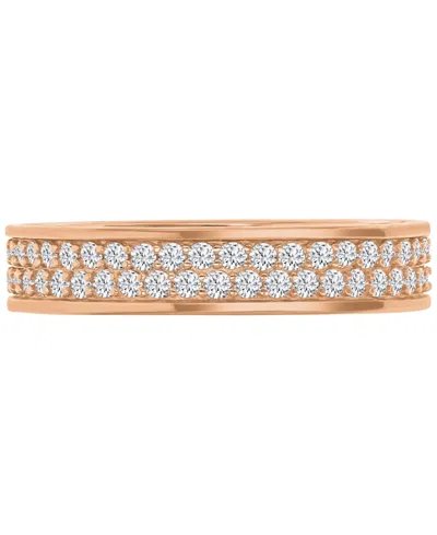 Macy's Cubic Zirconia Eternity Ring (1-7/8 Ct. T.w.) In 14k Rose Gold-plated Sterling Silver