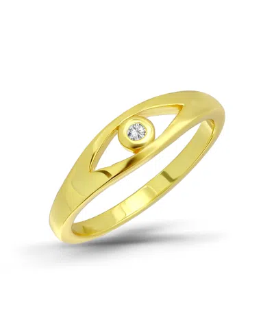 Macy's Cubic Zirconia Evil Eye Ring In Gold