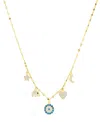 Macy's Cubic Zirconia Eye Luck Charm Pendant Necklace (0.856 Ct. T.w.) In Sterling Silver (also In 14k Gold In Gold