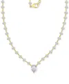 Macy's Cubic Zirconia Fancy 20" Statement Necklace In 14k Gold-plated Sterling Silver In Gold