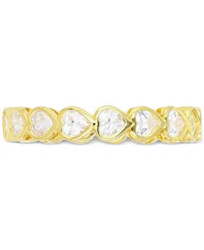 Macy's Cubic Zirconia Heart Band (also In Lab-created Morganite) In Gold