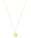 Macy's Cubic Zirconia Heart Key Pendant Necklace In (0.10 Ct. T.w.) In Sterling Silver (also In 14k Gold Ov In Gold