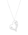 Macy's Cubic Zirconia Heart Necklace (1 3/8 Ct. T.w.) In Sterling Silver In Sterling Silver