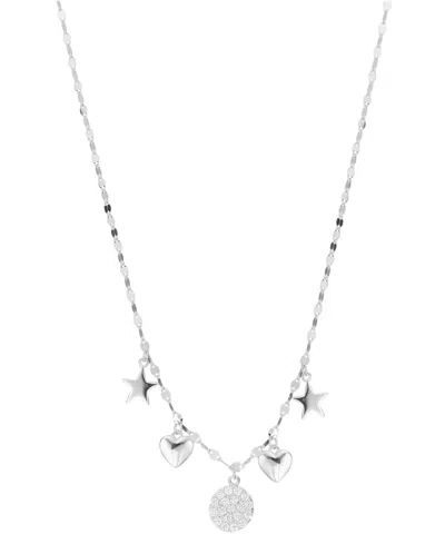 Macy's Cubic Zirconia Heart Star Pendant Necklace (0.31 Ct. T.w.) In Sterling Silver (also In 14k Gold Over