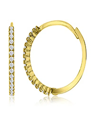 Macy's Cubic Zirconia Hoop Earrings In 14k Yellow Gold In Orange