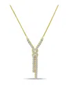 Macy's Cubic Zirconia Infinity Frontal Drop Adjustable Necklace (6.6 Ct. T.w.) In 18k Sterling Silver Or St In Gold Over Silver