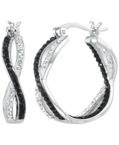 Macy's Cubic Zirconia Infinity Round Hoop Earrings (1.05 Ct. T.w.) In Multi