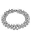 Macy's Cubic Zirconia Leaf Design Bracelet In Silver