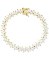 MACY'S CUBIC ZIRCONIA MARQUISE-CUT ZIGZAG STYLE TENNIS BRACELET