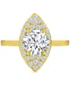 Macy's Cubic Zirconia Marquise Ring (4-3/8 Ct. T.w.) In 14k Gold Over Sterling Silver In Gold