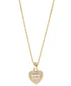 Macy's Cubic Zirconia Mixed Cut Heart Pendant Necklace (1/2 Ct. T.w.) In Sterling Silver (also Available In In Gold