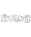 Macy's Cubic Zirconia Multi-cut All-around Eternity Band In Silver
