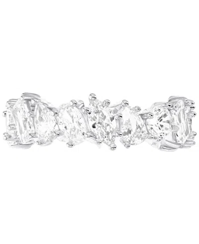 Macy's Cubic Zirconia Multi-cut All-around Eternity Band In Silver