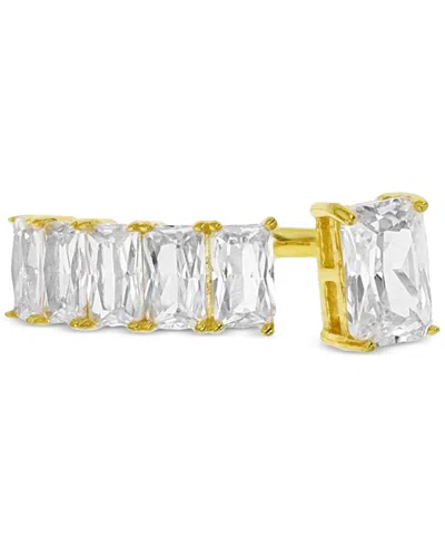 Macy's Cubic Zirconia Multi Stone Small And Large Cuff Ring In Gold