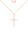 Macy's Cubic Zirconia Necklace (0.303 Ct.t.w.) In 14k Rose Gold Over Sterling Silver In Gold