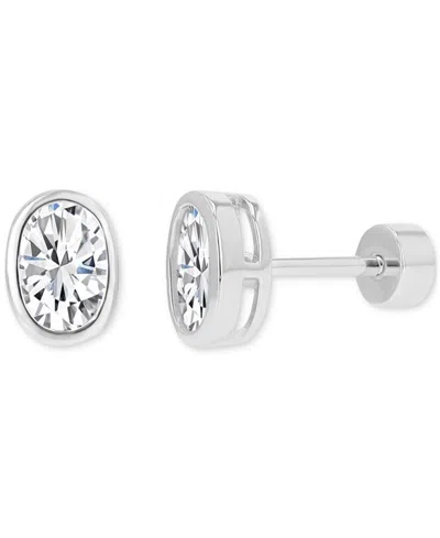 Macy's Cubic Zirconia Oval Stud Earrings (1-3/8 Ct. T.w.) In 14k Gold-plated Sterling Silver