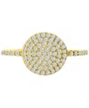MACY'S CUBIC ZIRCONIA PAVE CIRCLE CLUSTER RING IN 14K GOLD-PLATED STERLING SILVER