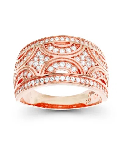 Macy's Cubic Zirconia Pave Designed Ring In Gold