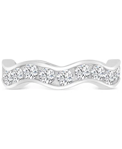 Macy's Cubic Zirconia Ring (3.78 Ct.t.w.) In Sterling Silver In Rhodium